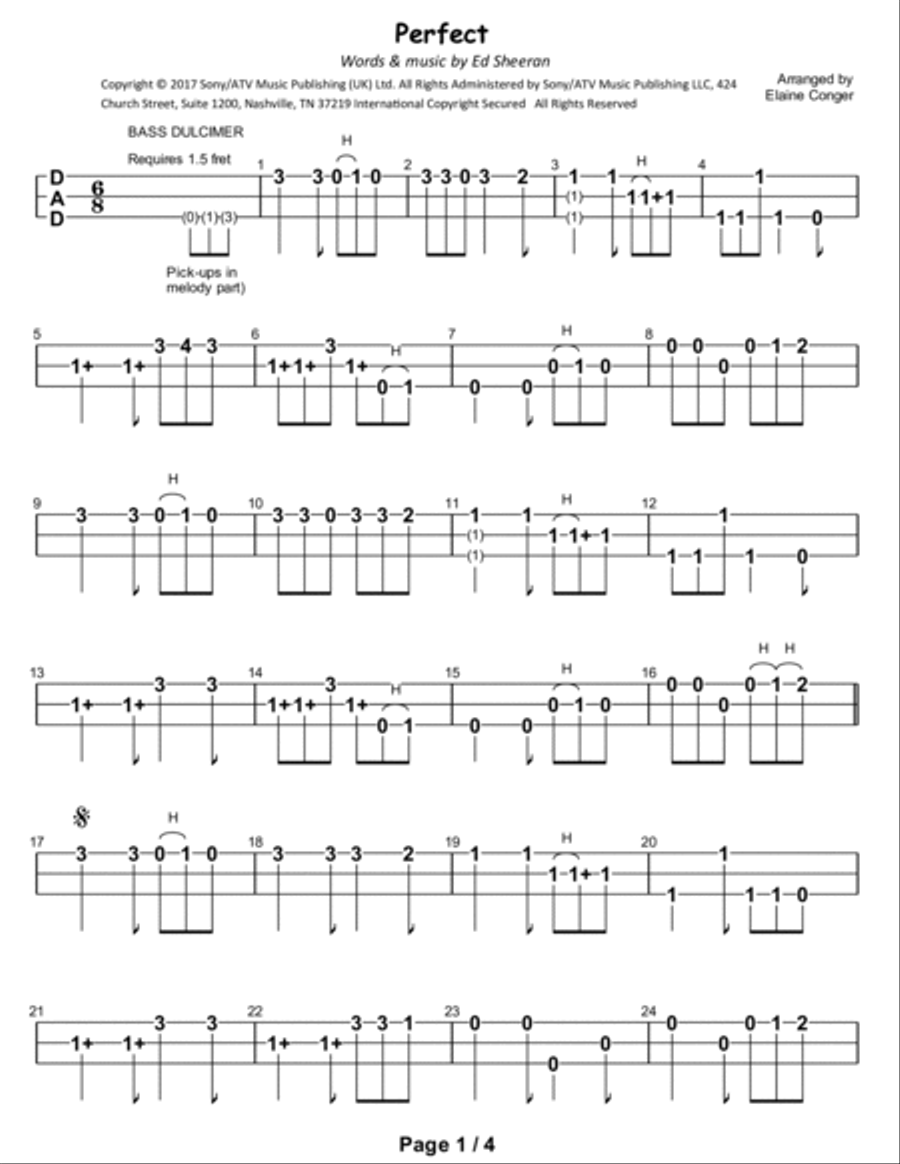 Perfect Dulcimer scores gallery preview page 2
