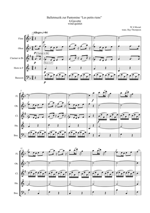 Mozart: Ballettmusik zur Pantomime "Les petits riens" Nos 6 to 13 K299b K.anh 10 - wind quintet
