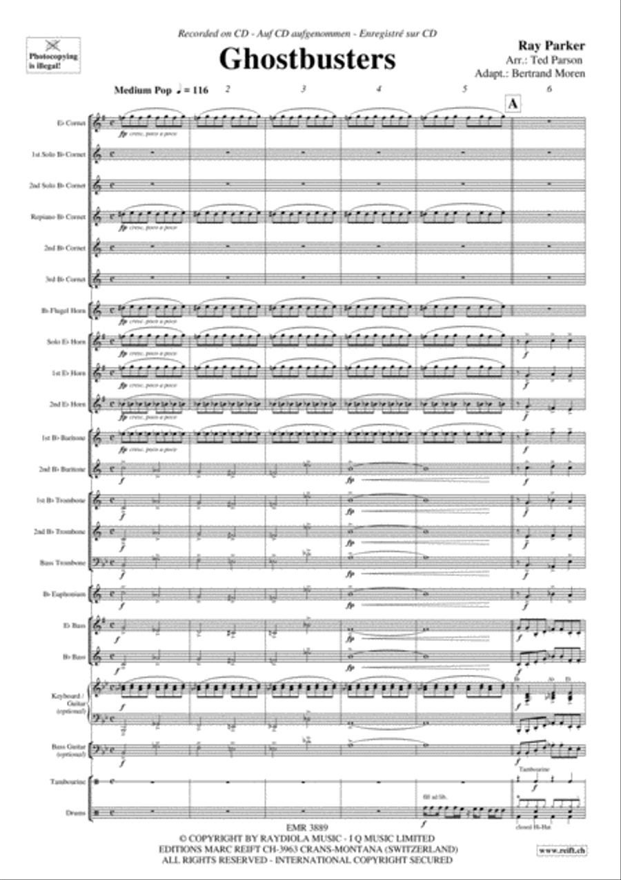 Ghostbusters Brass Band scores gallery preview page 4