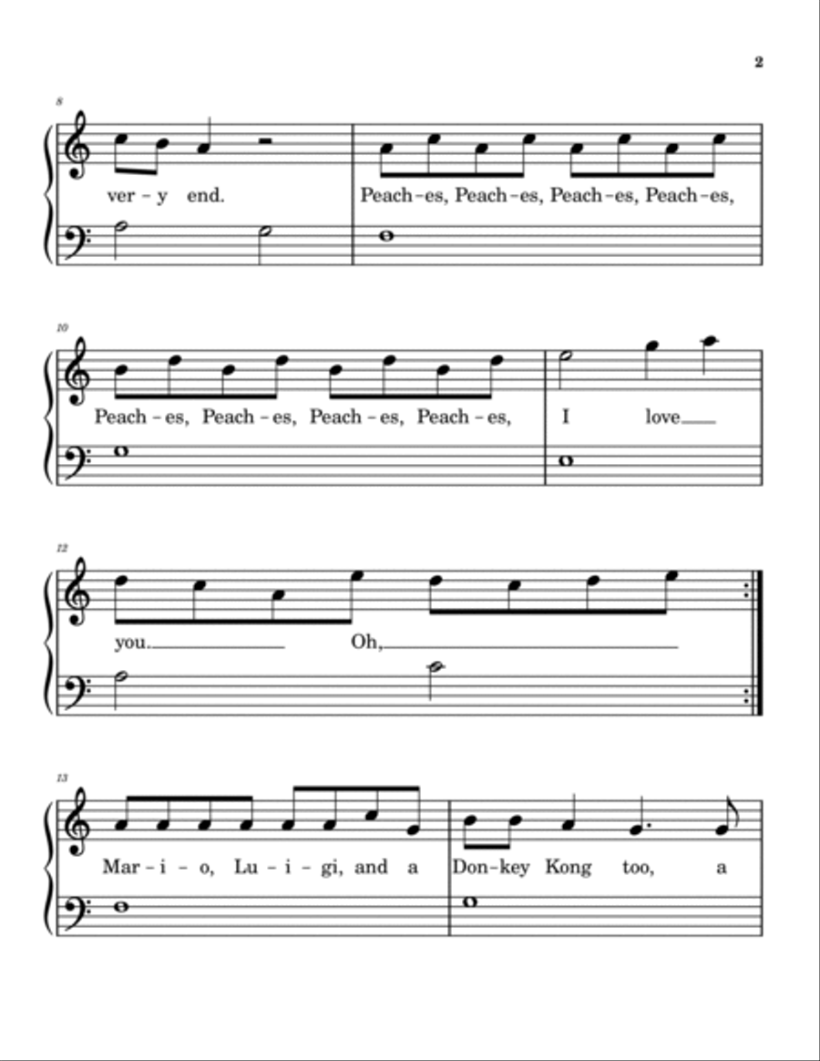 Peaches Peaches Piano Method scores gallery preview page 2