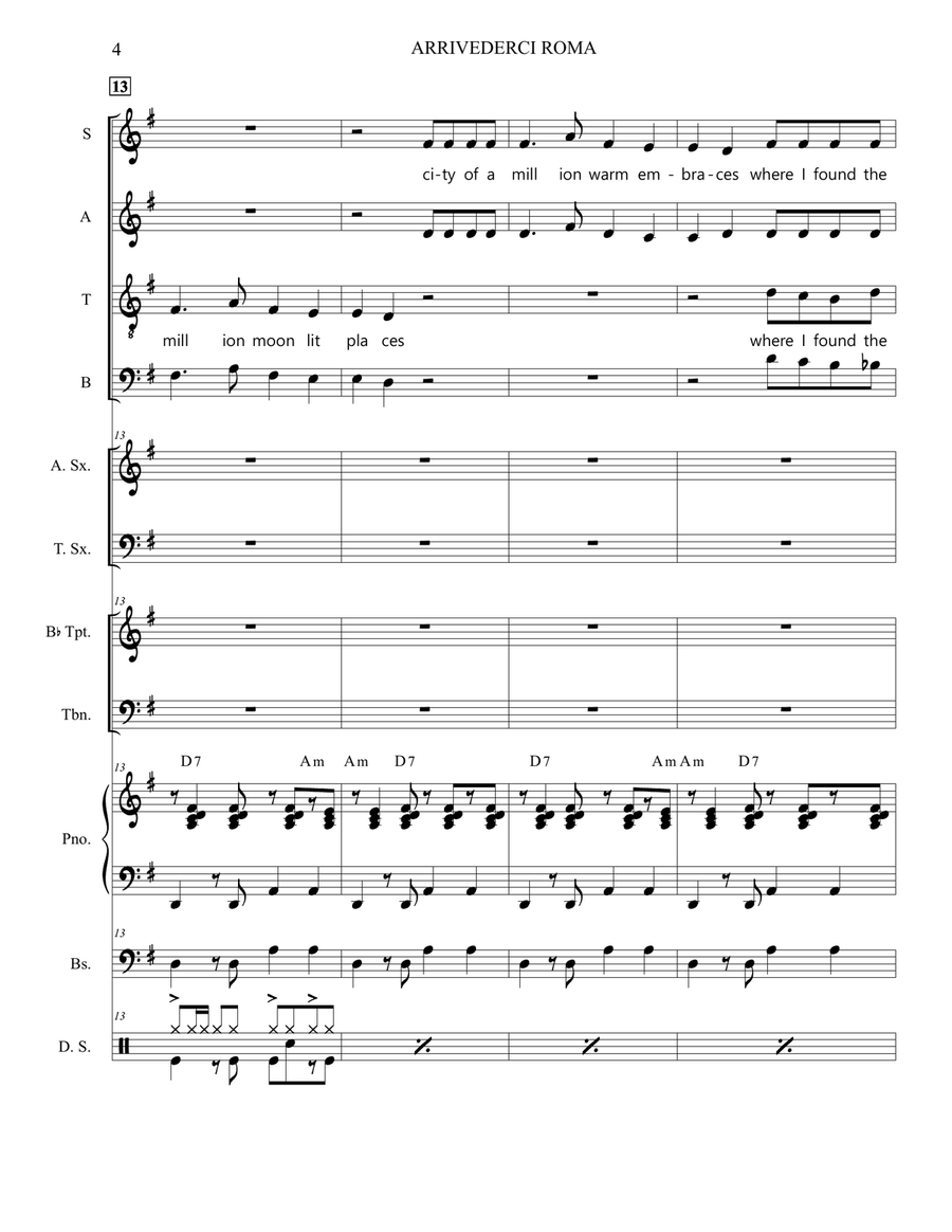 Arrivederci Roma (Goodbye To Rome) Divisi scores gallery preview page 5