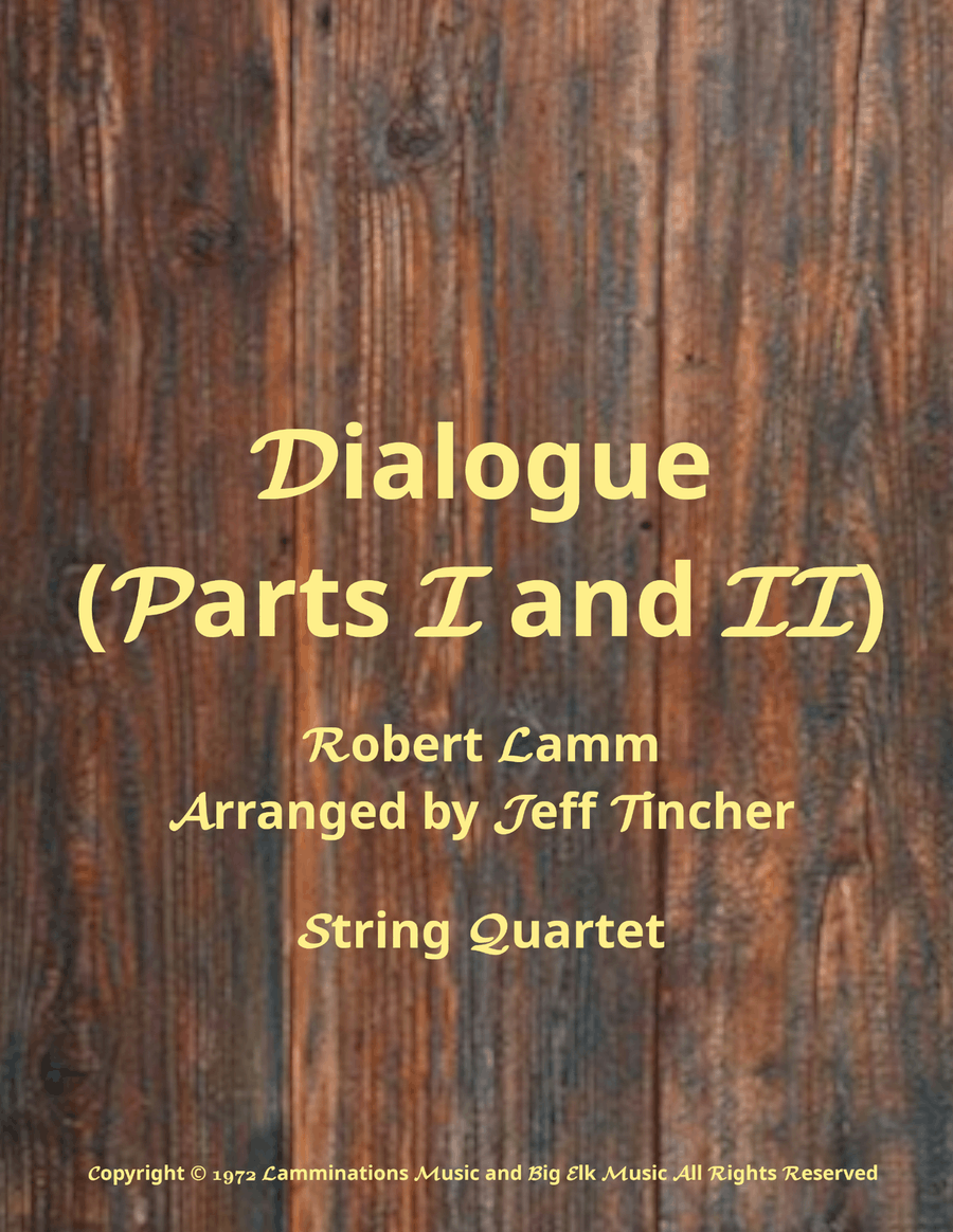 Medley: Dialogue (Part I) with Dialogue (Part II) String Quartet scores gallery preview page 1
