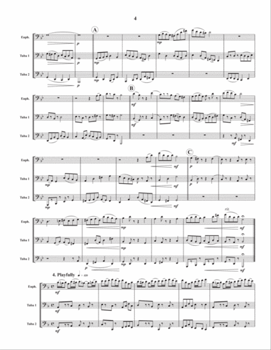 10 Trios for Euphonium and Two Tubas Brass Trio scores gallery preview page 5