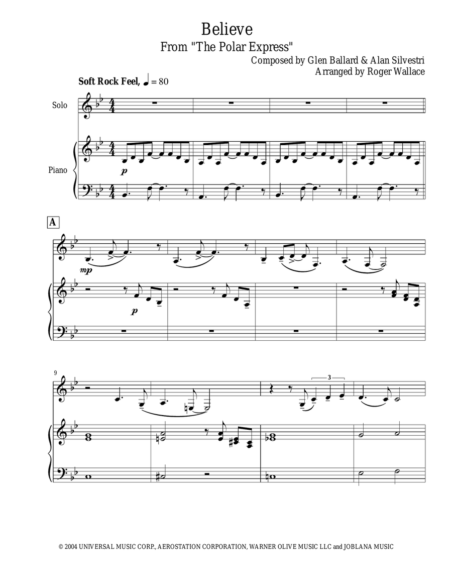 Believe Alto Saxophone scores gallery preview page 3