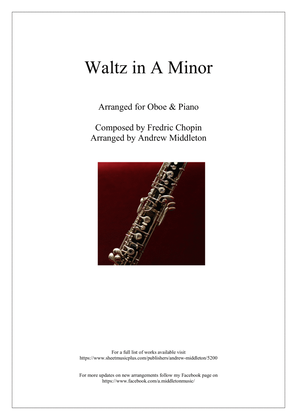 Book cover for Waltz in A Minor arranged for Oboe and Piano