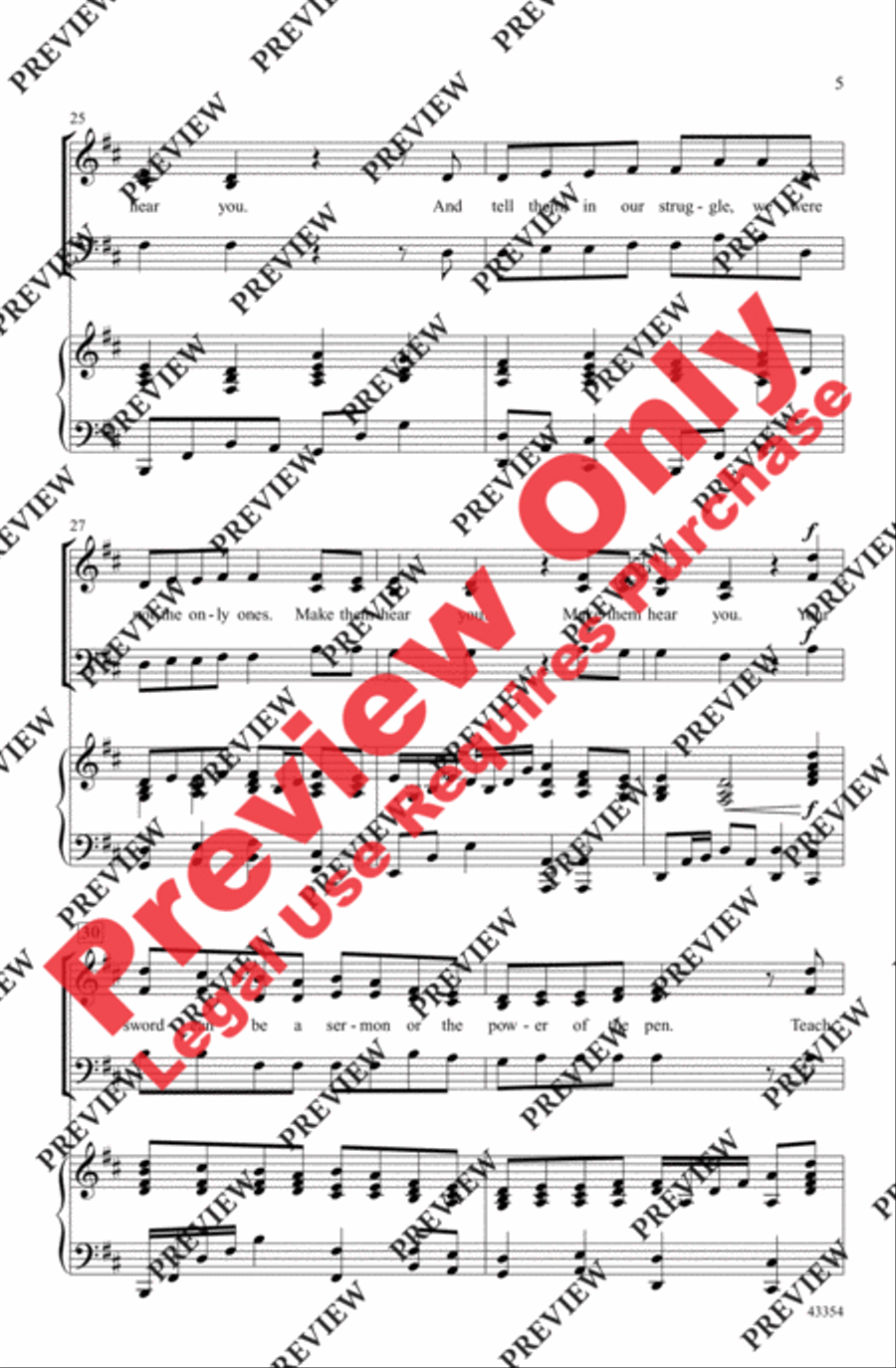 Make Them Hear You 3-Part scores gallery preview page 5