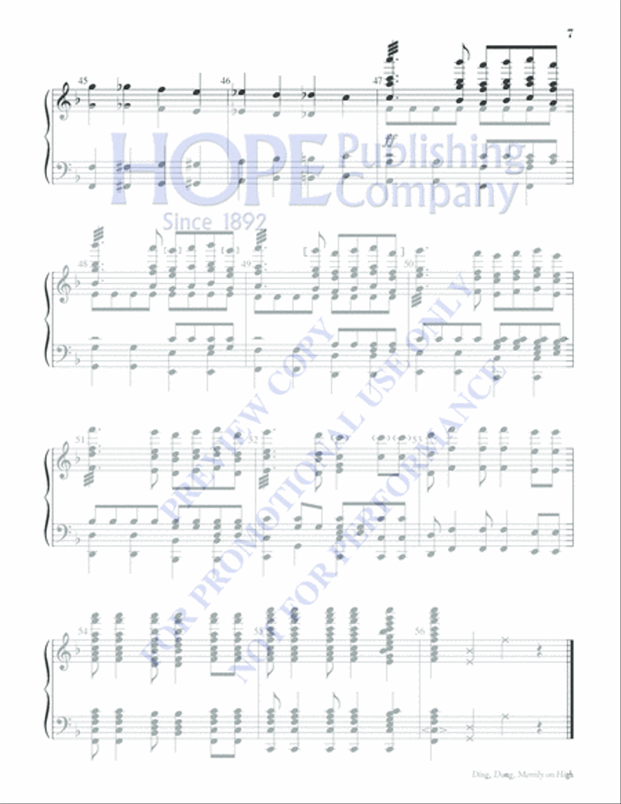 Ding, Dong, Merrily on High 5-Octaves scores gallery preview page 7