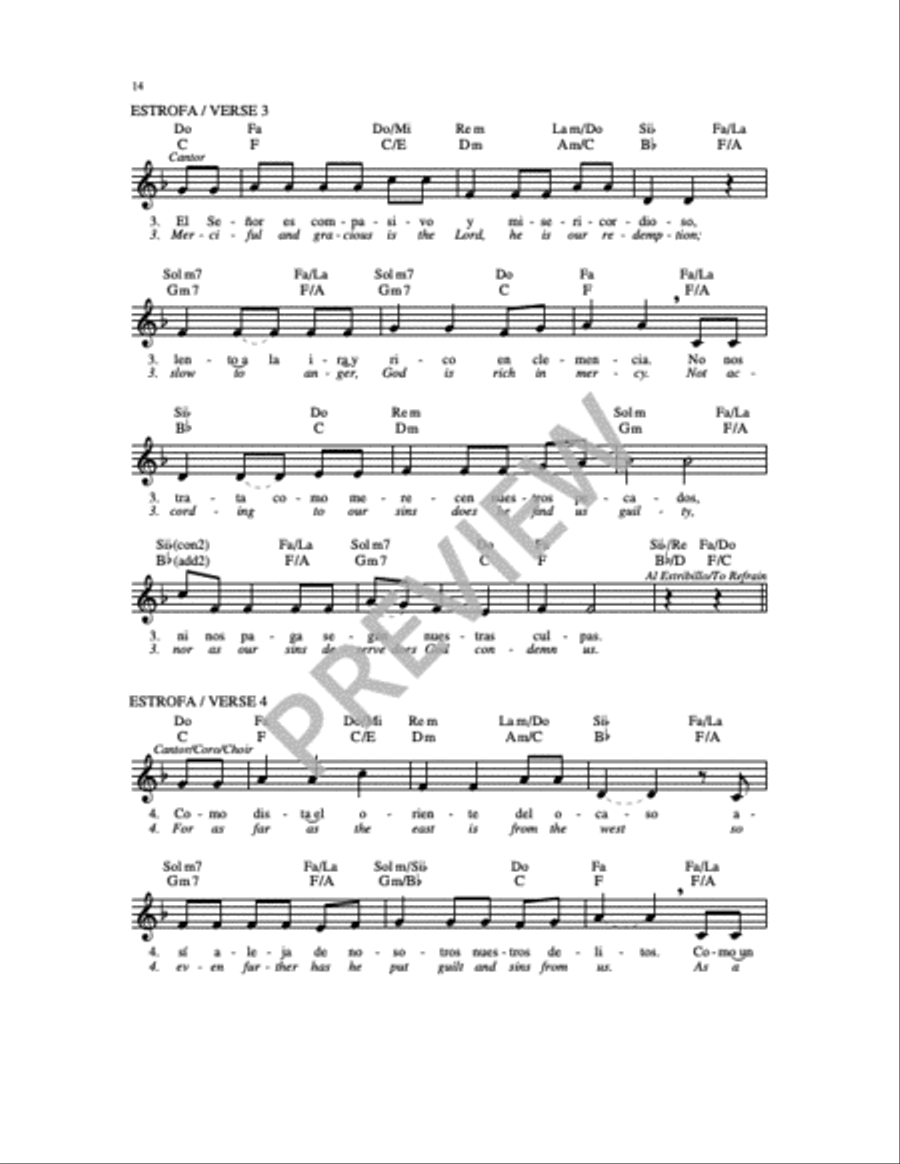 El Señor Es Compasivo (Salmo 103) 2-Part scores gallery preview page 11