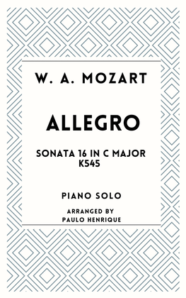 Book cover for Allegro - Piano Sonata 16 in C Major - K 545