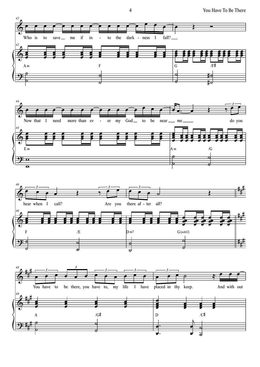 You Have To Be There Piano, Vocal scores gallery preview page 4