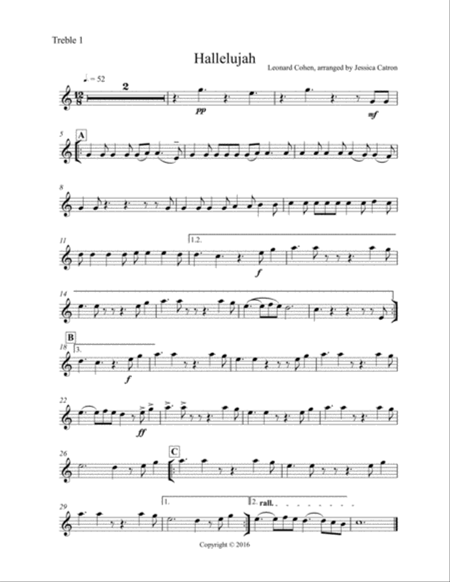 Hallelujah String Quartet scores gallery preview page 5