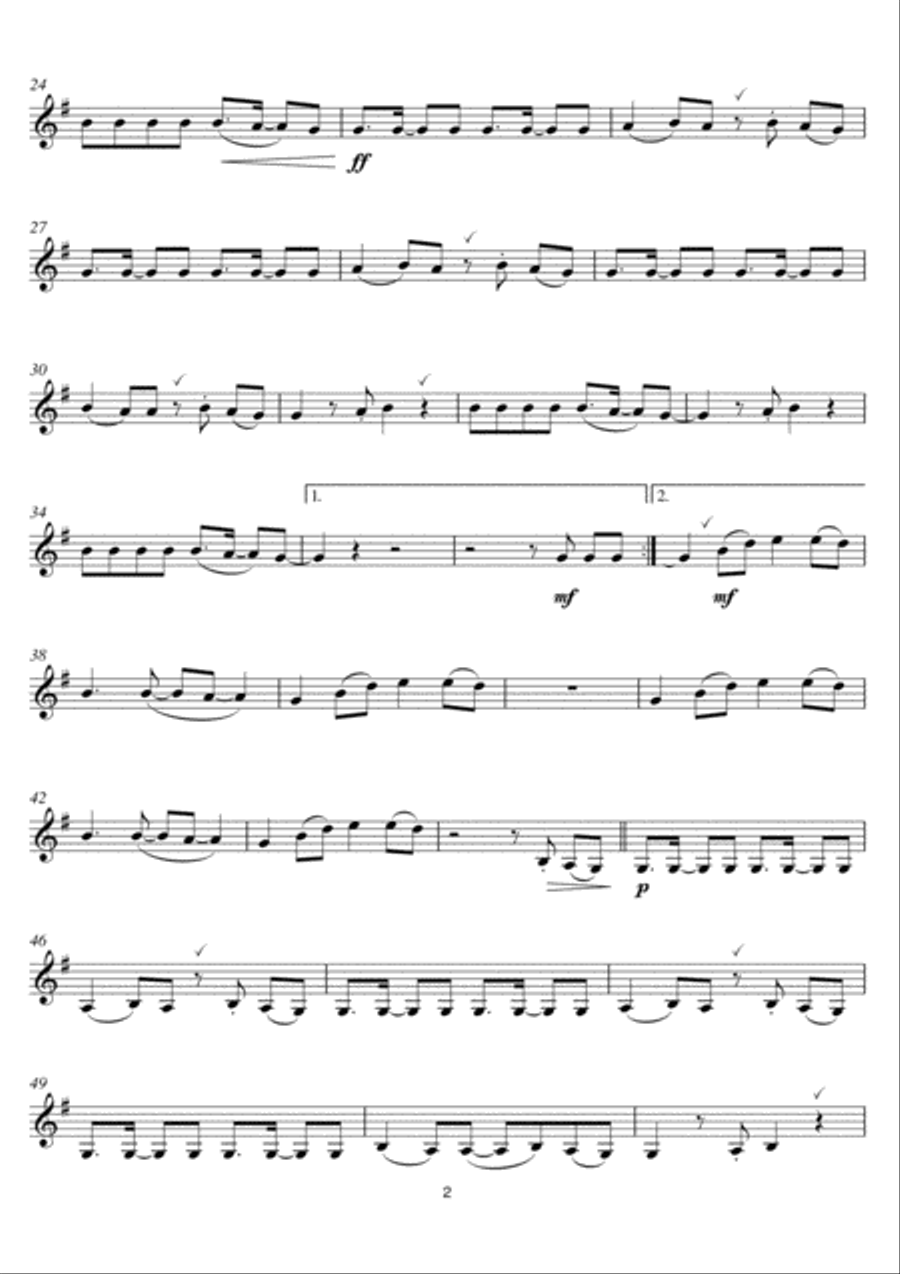 What Makes You Beautiful Clarinet Solo scores gallery preview page 2