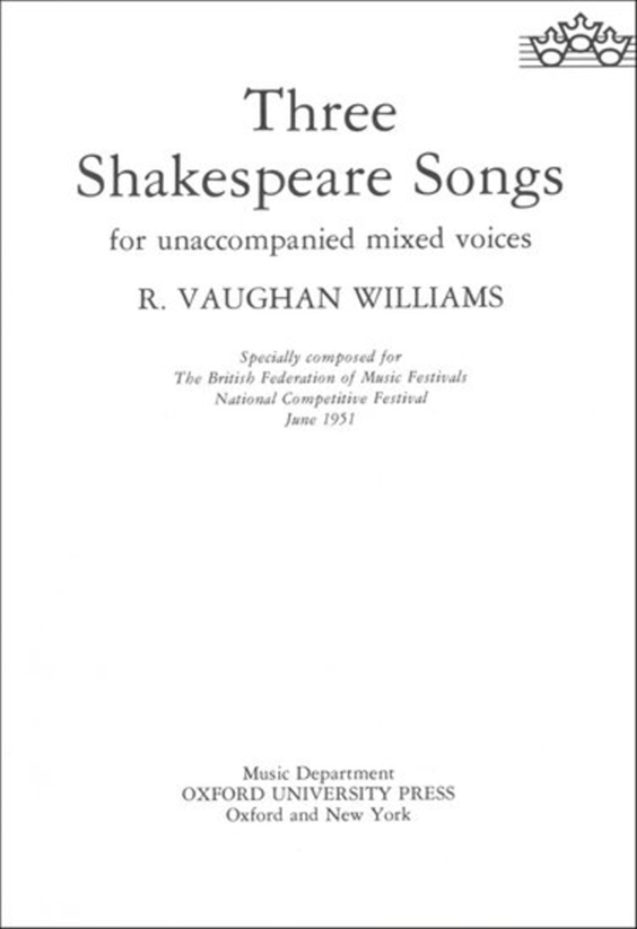 Book cover for Three Shakespeare Songs