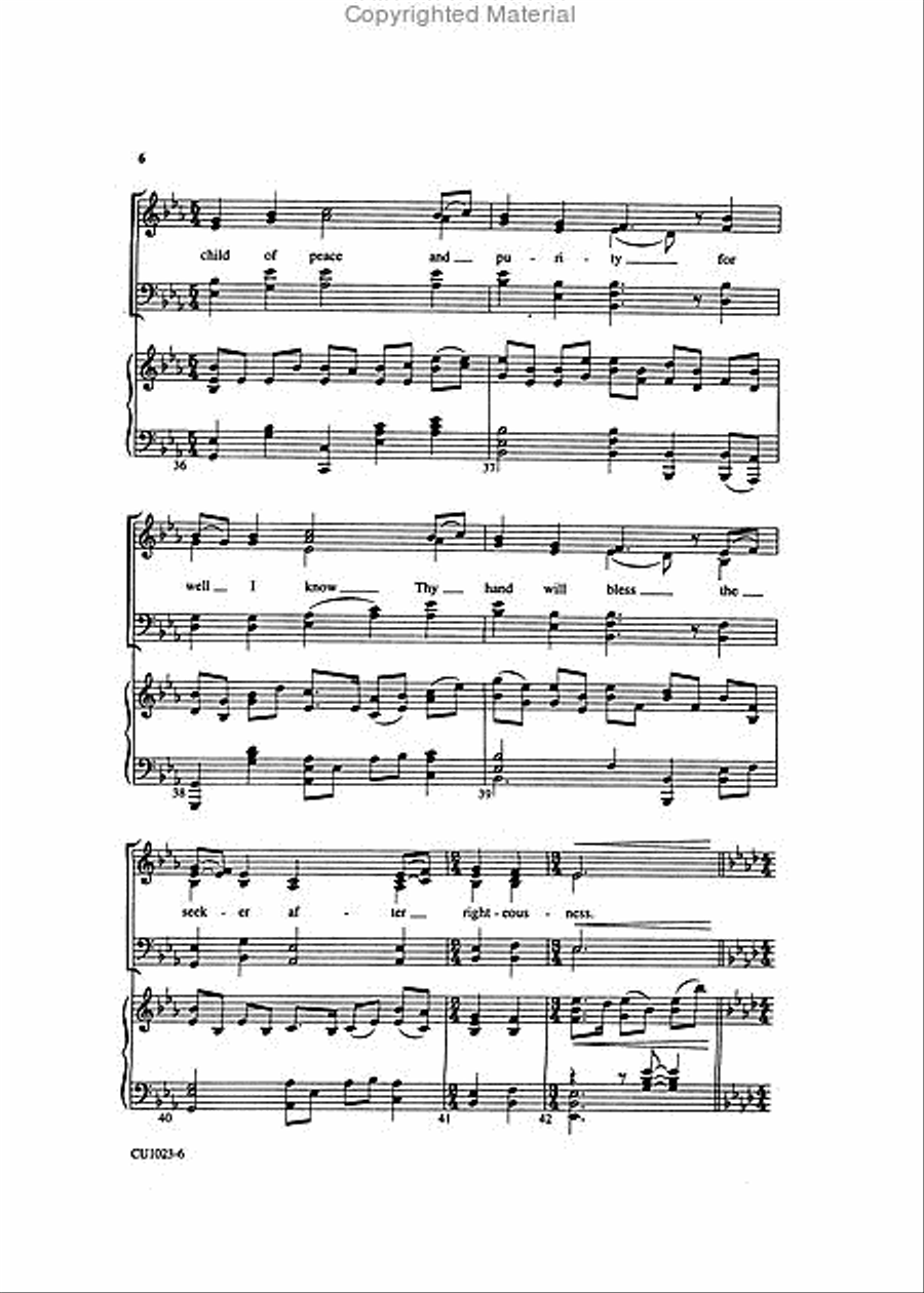 I Will Be a Child of Peace - SATB 4-Part scores gallery preview page 4