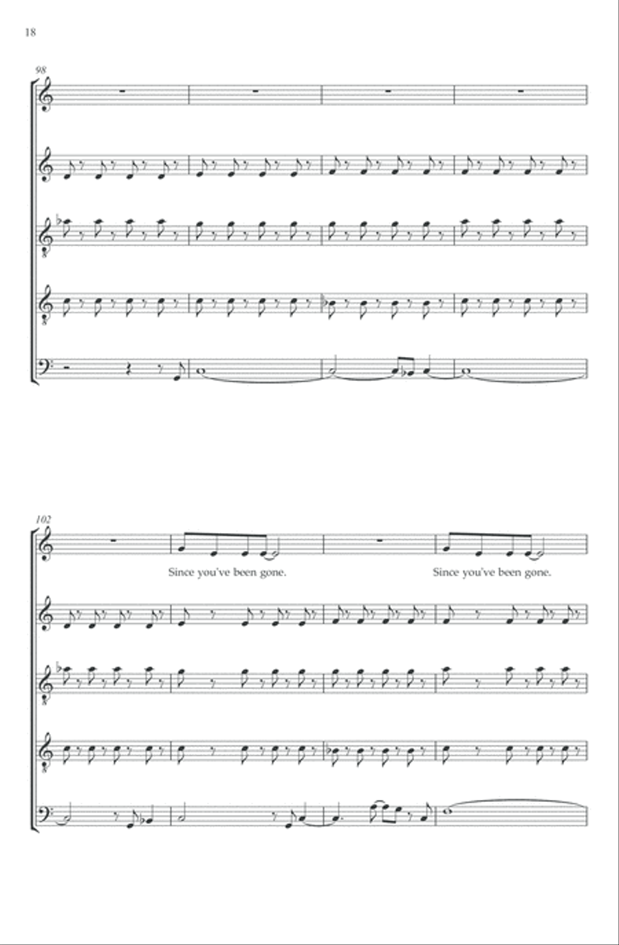 Since You've Been Gone Since You've Been Gone Choir scores gallery preview page 19