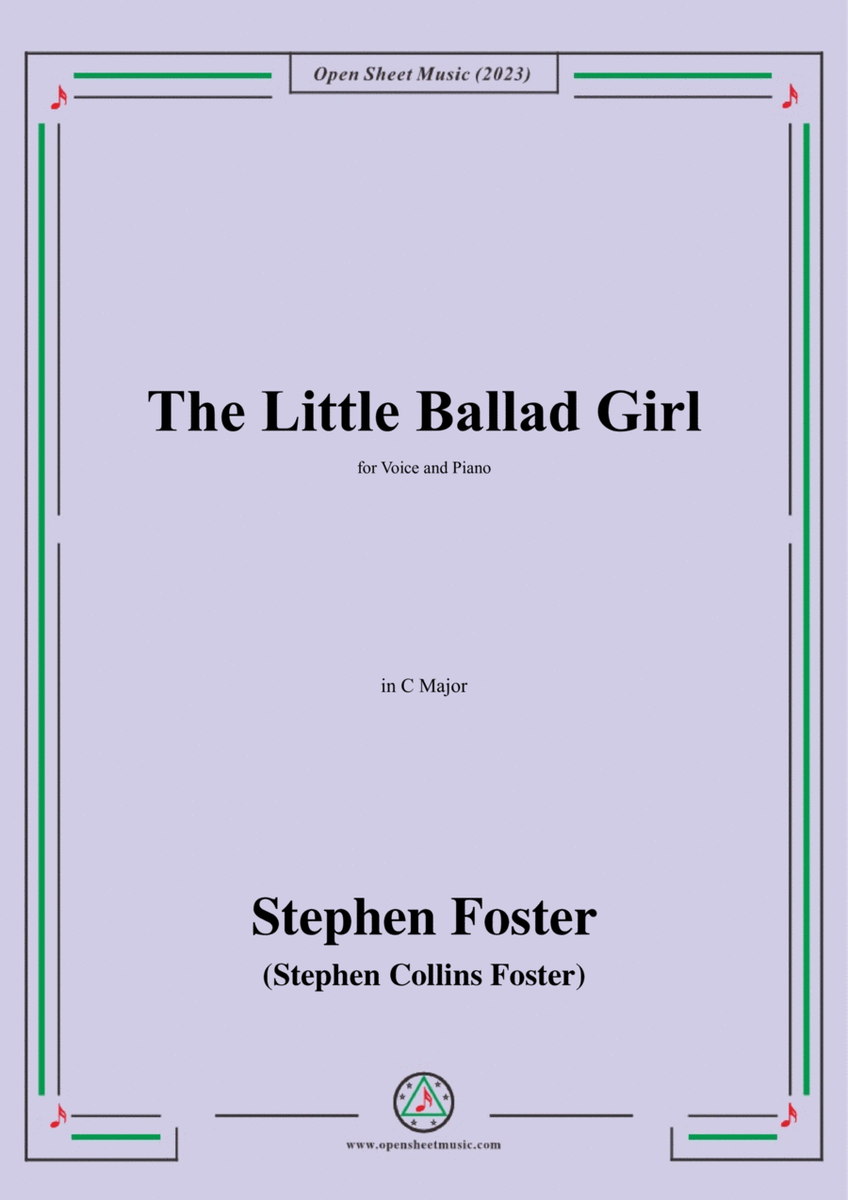 S. Foster-The Little Ballad Girl,in C Major