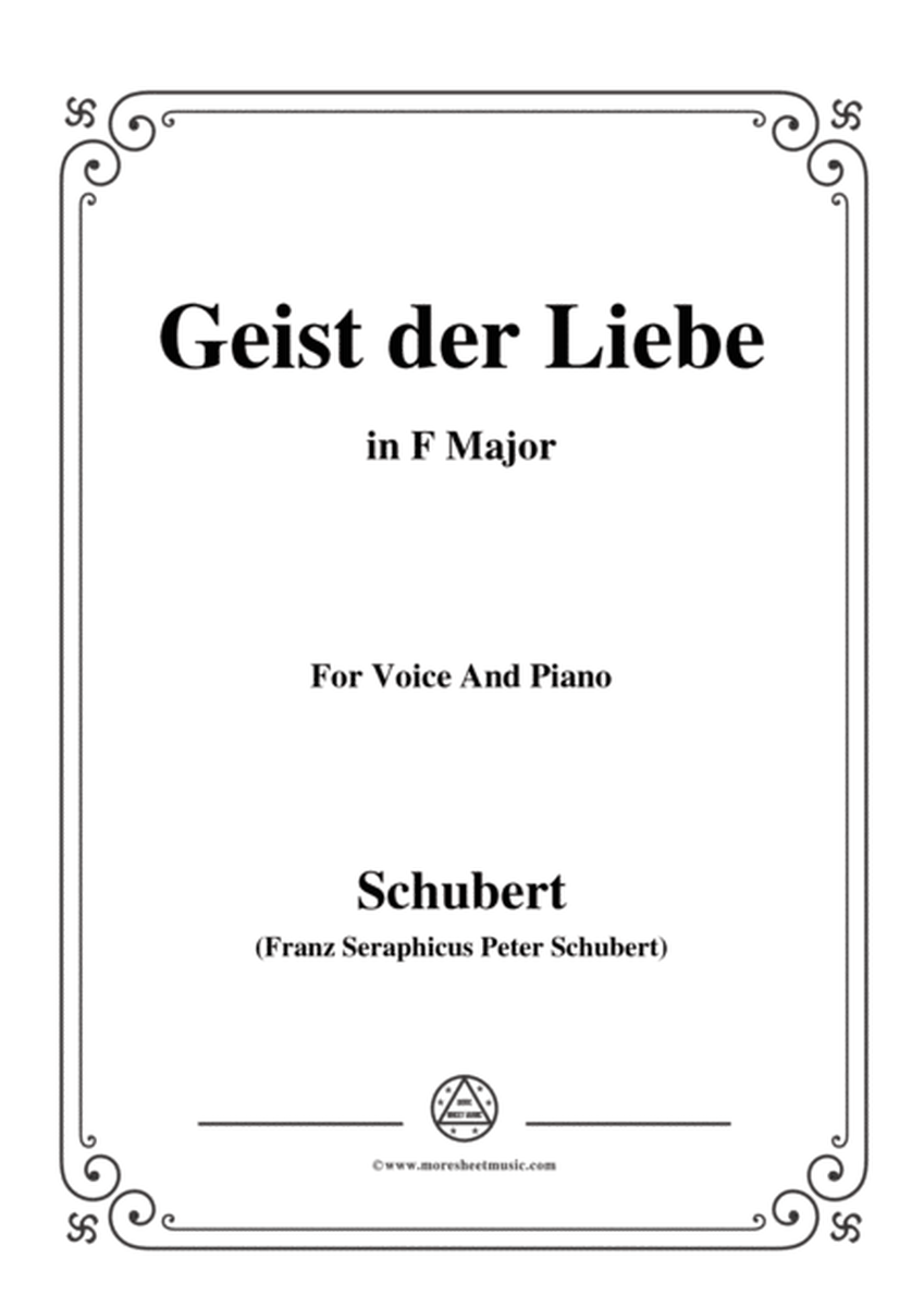 Schubert-Geist der Liebe,Op.118 No.1,in F Major,for Voice&Piano image number null