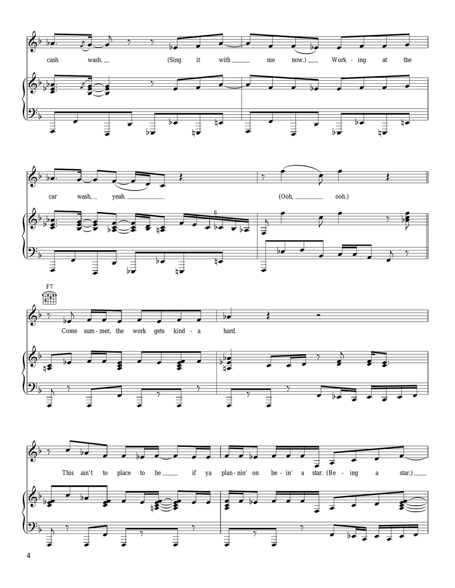 Car Wash Car Wash Piano, Vocal, Guitar scores gallery preview page 4