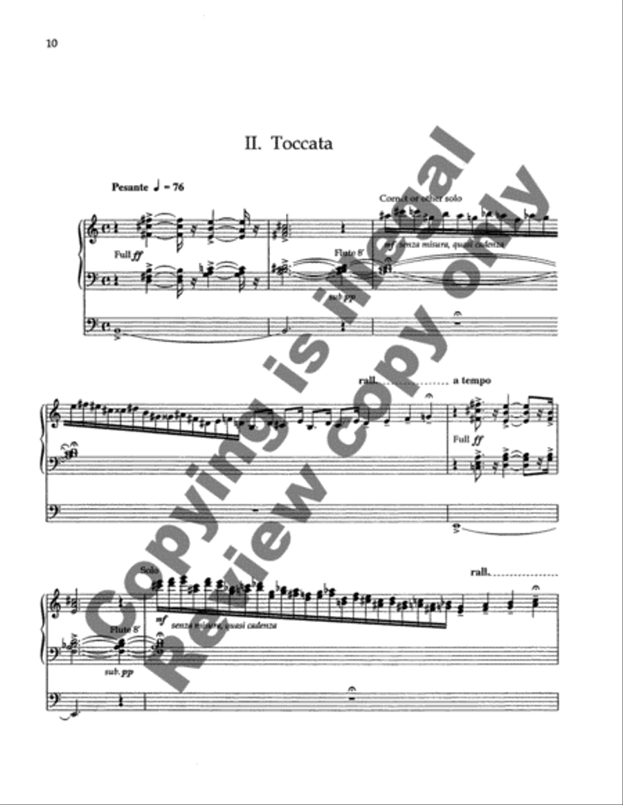 Pastorale and Toccata Organ scores gallery preview page 9