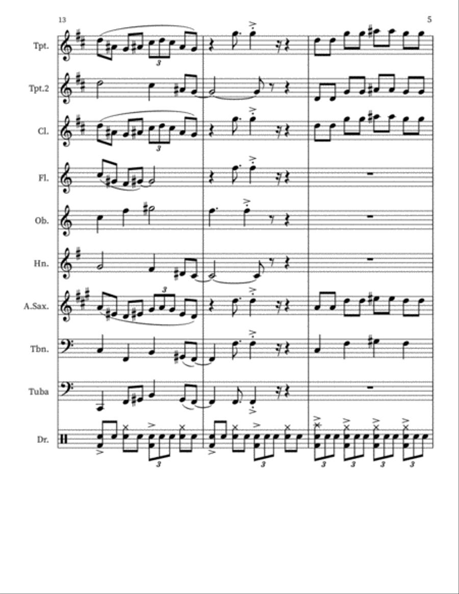 Rise of the Quarantine Concert Band scores gallery preview page 5