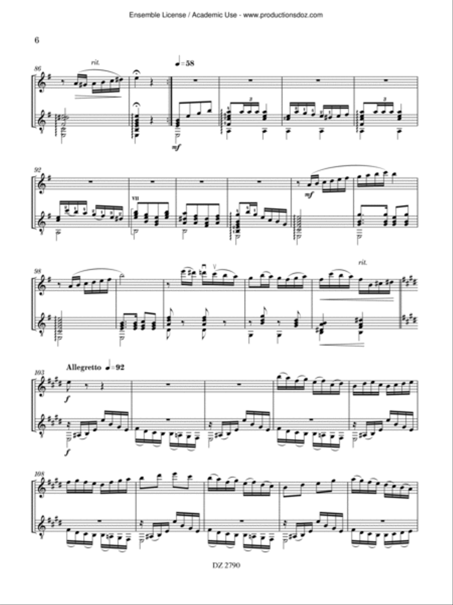 Soir d’été à Grenade Violin scores gallery preview page 6