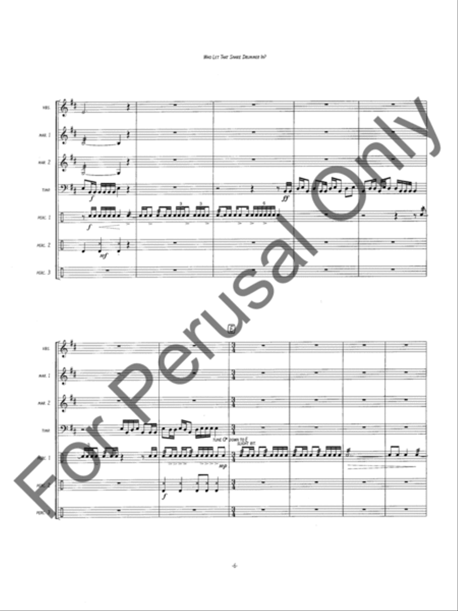 Who Let That Snare Drummer In? Snare Drum scores gallery preview page 8
