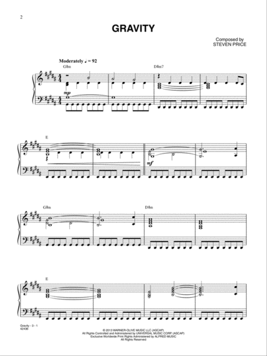 Gravity (from the Motion Picture Gravity) Small Ensemble scores gallery preview page 2