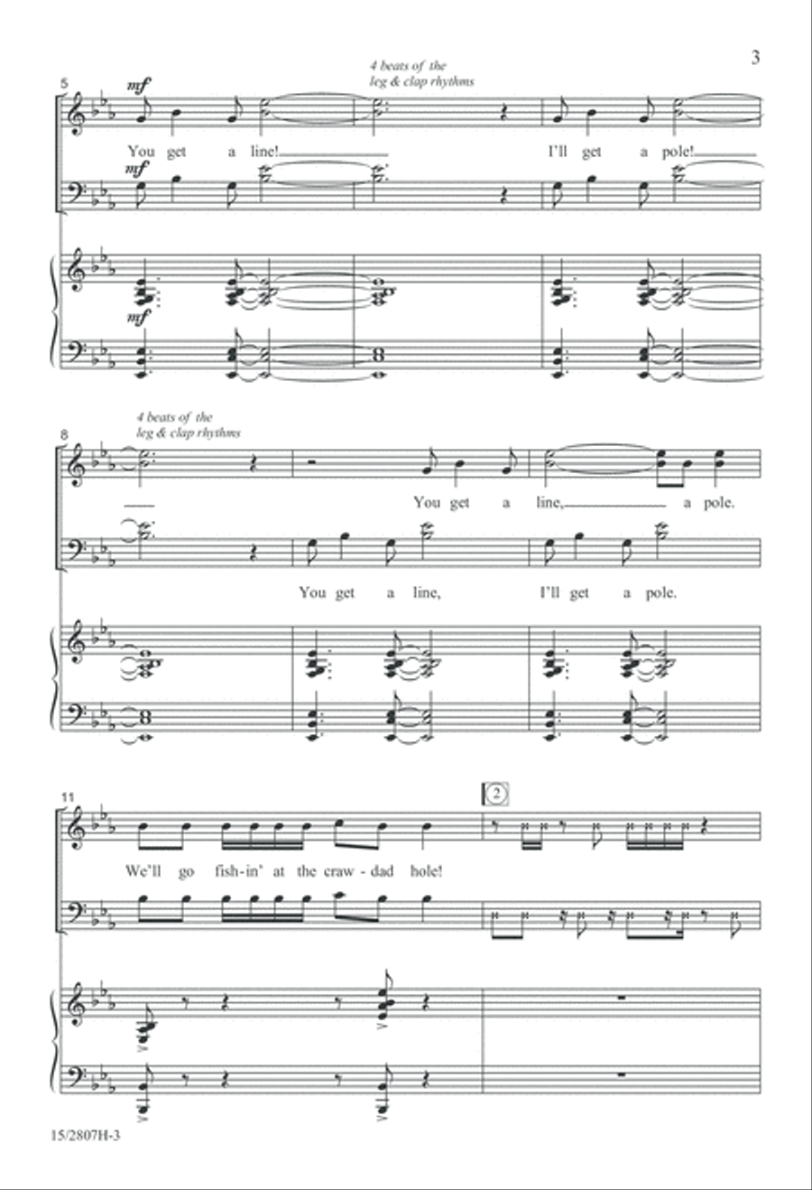 The Crawdad Song The Crawdad Song 4-Part scores gallery preview page 4