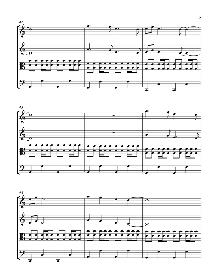 Home Home String Quartet scores gallery preview page 5