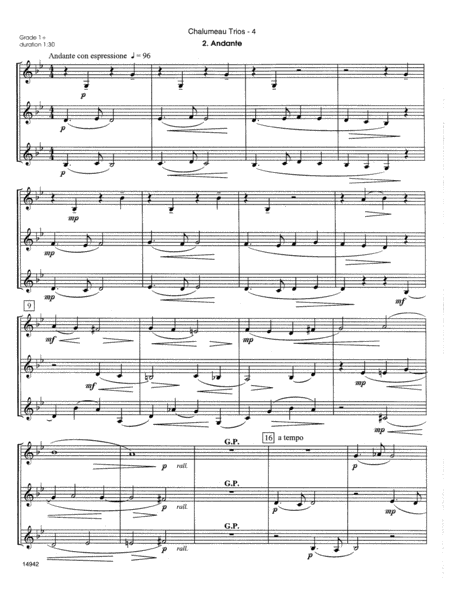 Chalumeau Trios - Full Score
