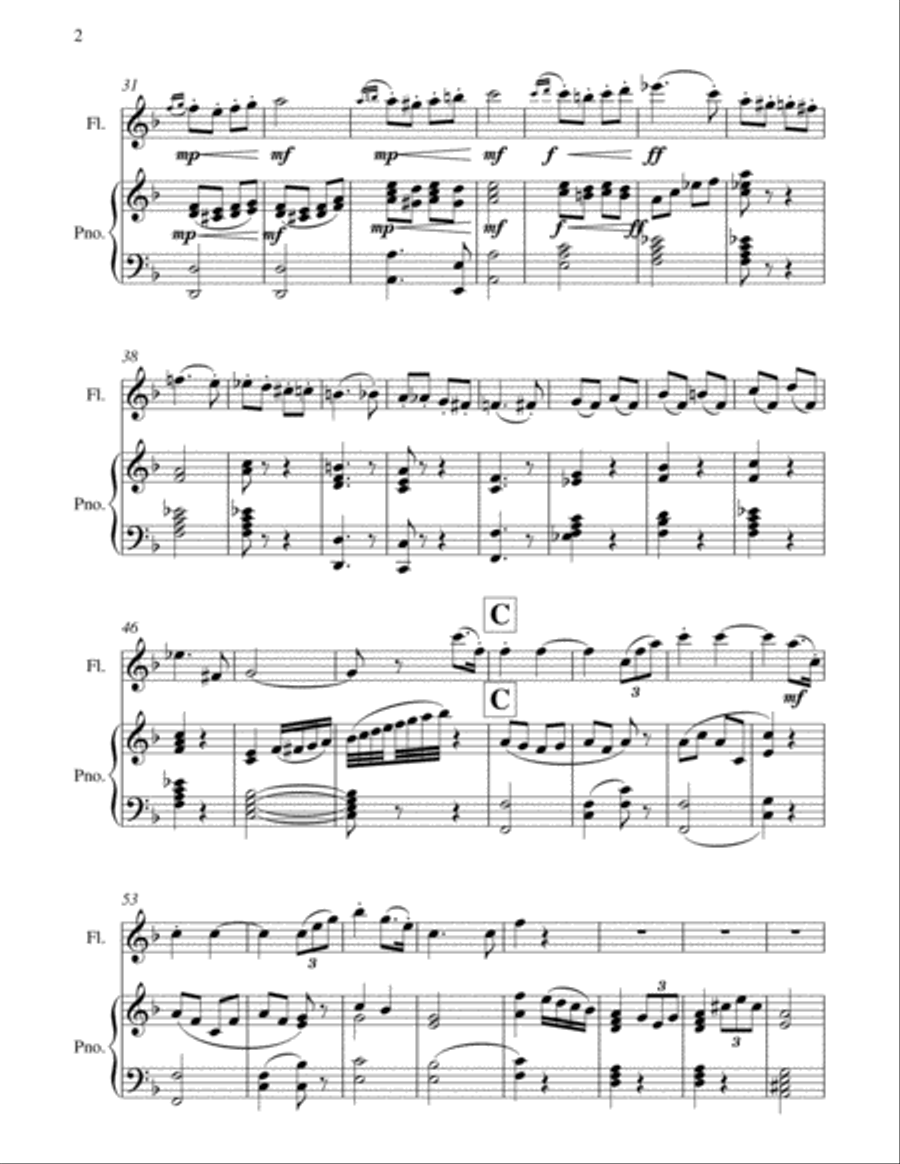 Capriccio in F - For Solo Flute and Piano Flute Solo scores gallery preview page 6
