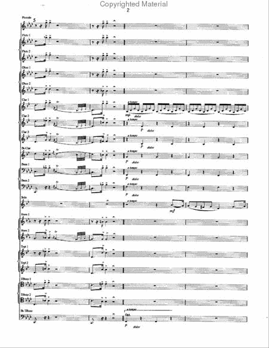 Concerto in F minor for Trumpet Concert Band scores gallery preview page 3