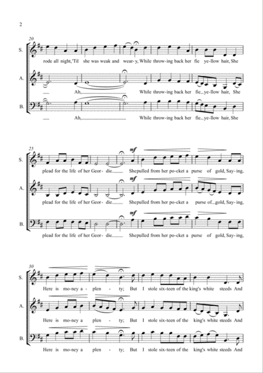 The Life of Geordie 3-Part scores gallery preview page 2
