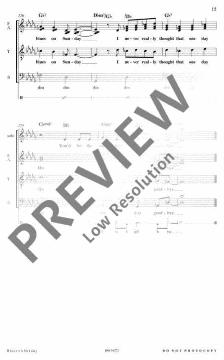 Blues on Sunday Blues on Sunday 4-Part scores gallery preview page 16