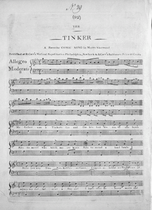 The Tinker. A Favorite Comic Song in Merry Sherwood