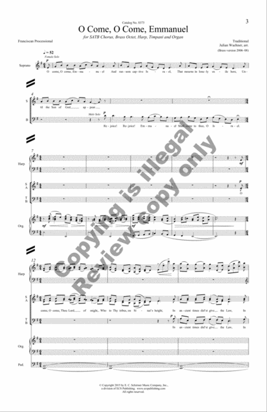 The Snow Lay On the Ground!: Nine Festive Carol Settings (Complete Compilation Full Score) Choir scores gallery preview page 3