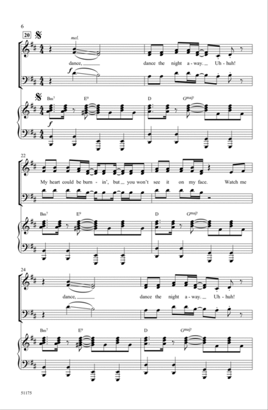 Dance the Night Choir scores gallery preview page 4