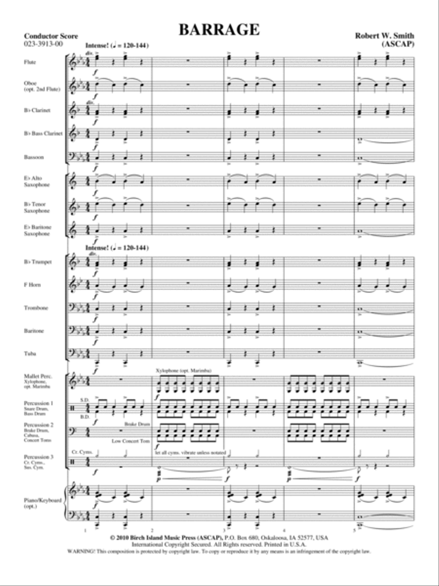 Barrage Concert Band scores gallery preview page 2