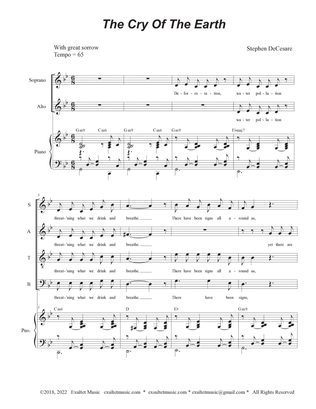 Book cover for The Cry Of The Earth (Vocal Quartet - (SATB)