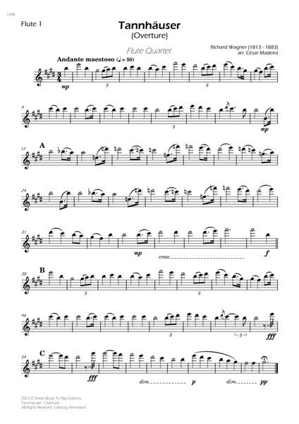 Tannhäuser (Overture) - Flute Quartet (Individual Parts) image number null