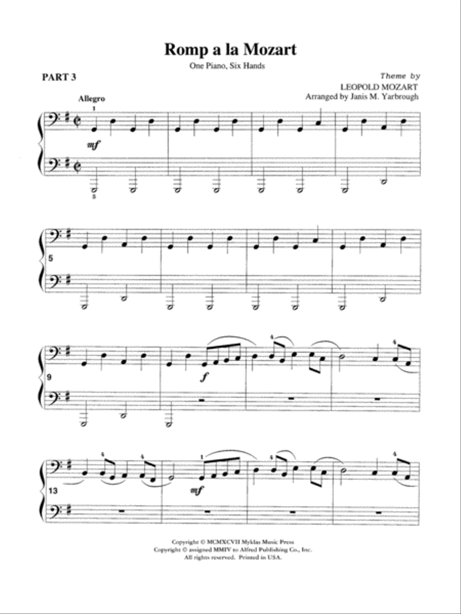 Romp a la Mozart Small Ensemble scores gallery preview page 4
