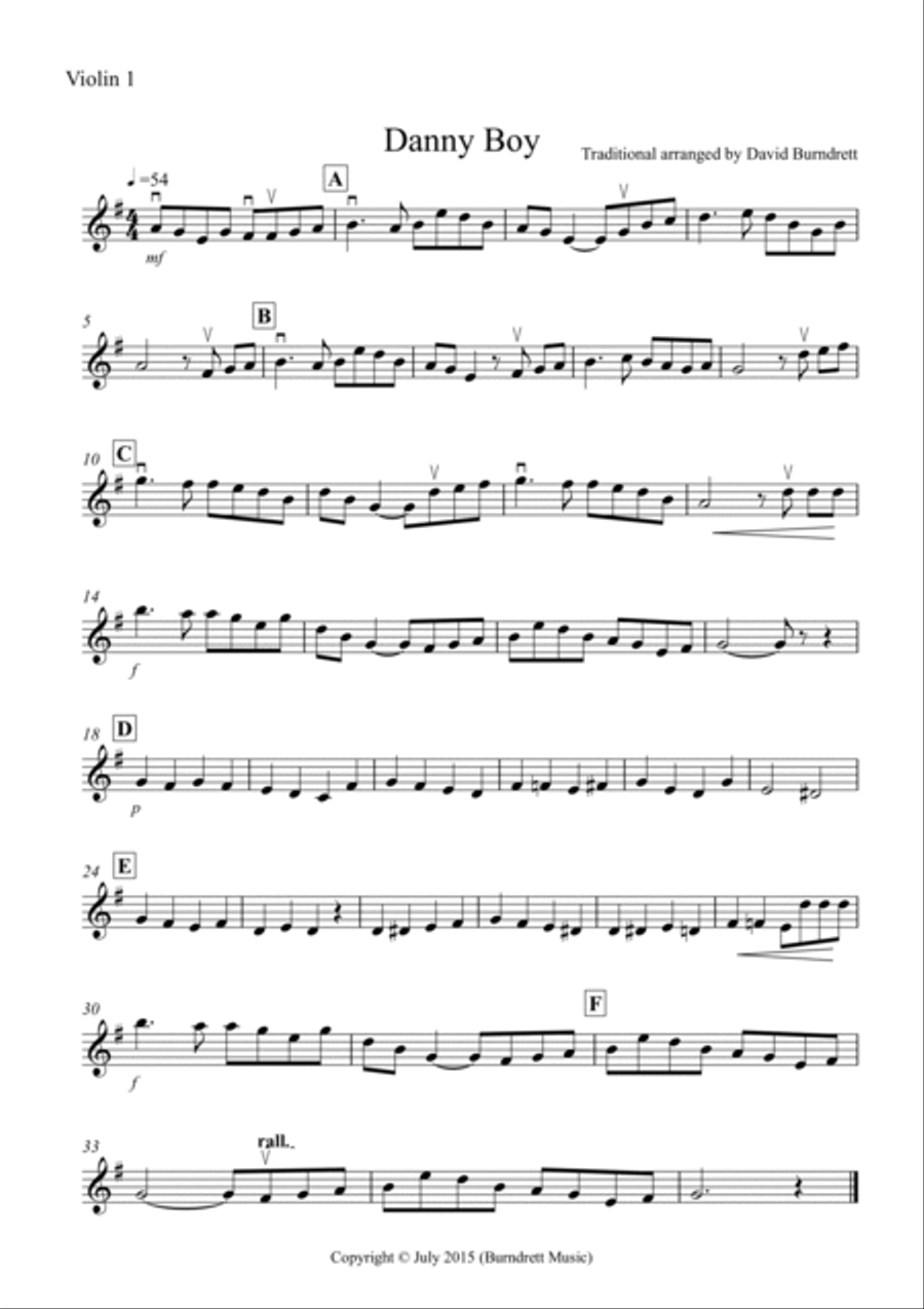 Danny Boy for Sting Quartet String Quartet scores gallery preview page 3