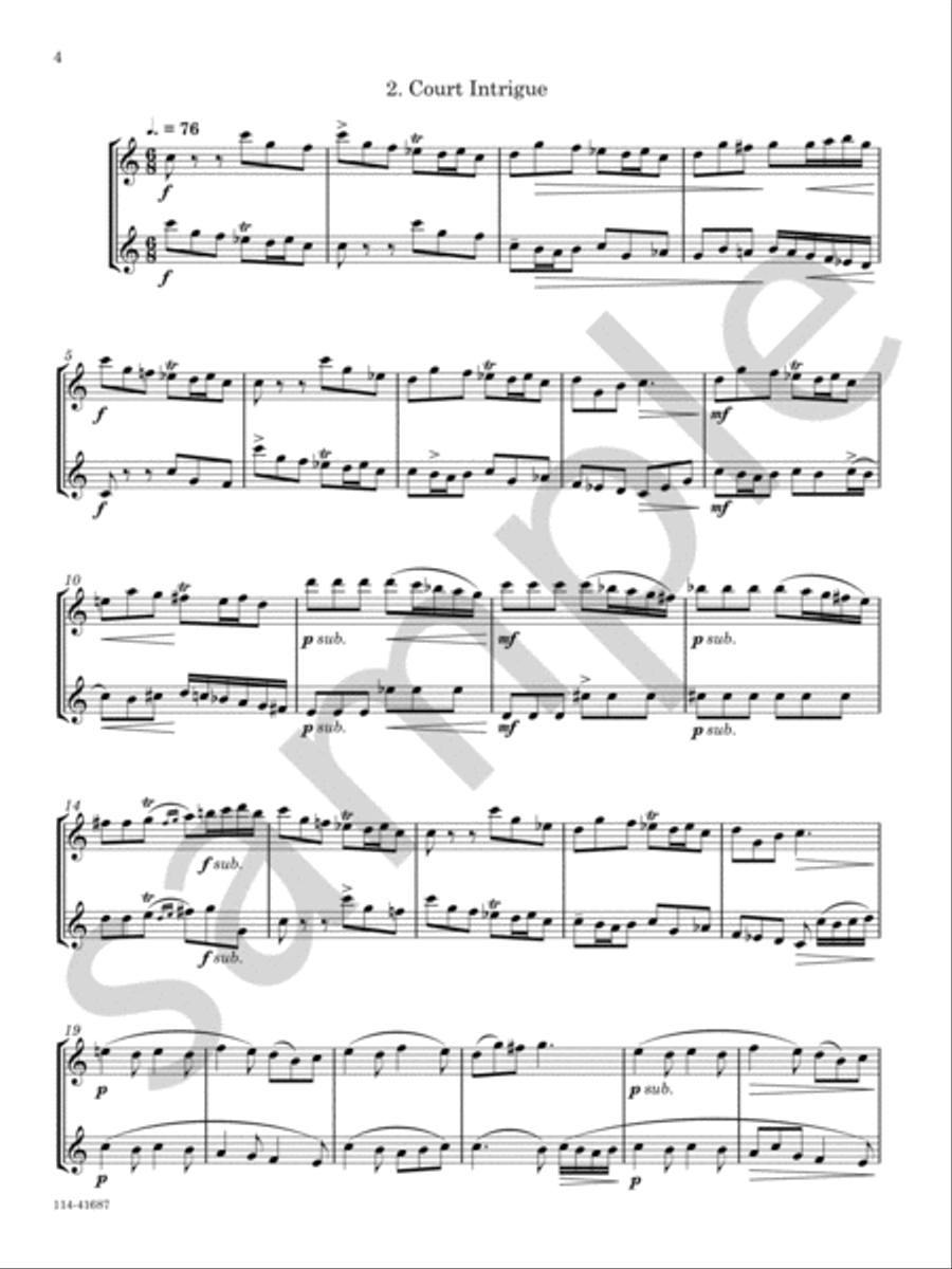 Over The Moat Flute Duet scores gallery preview page 4