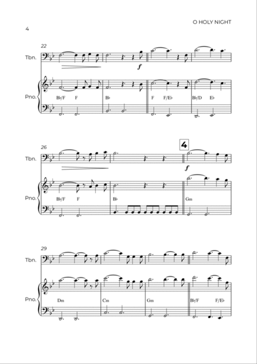 O Holy Night Easy Piano scores gallery preview page 4