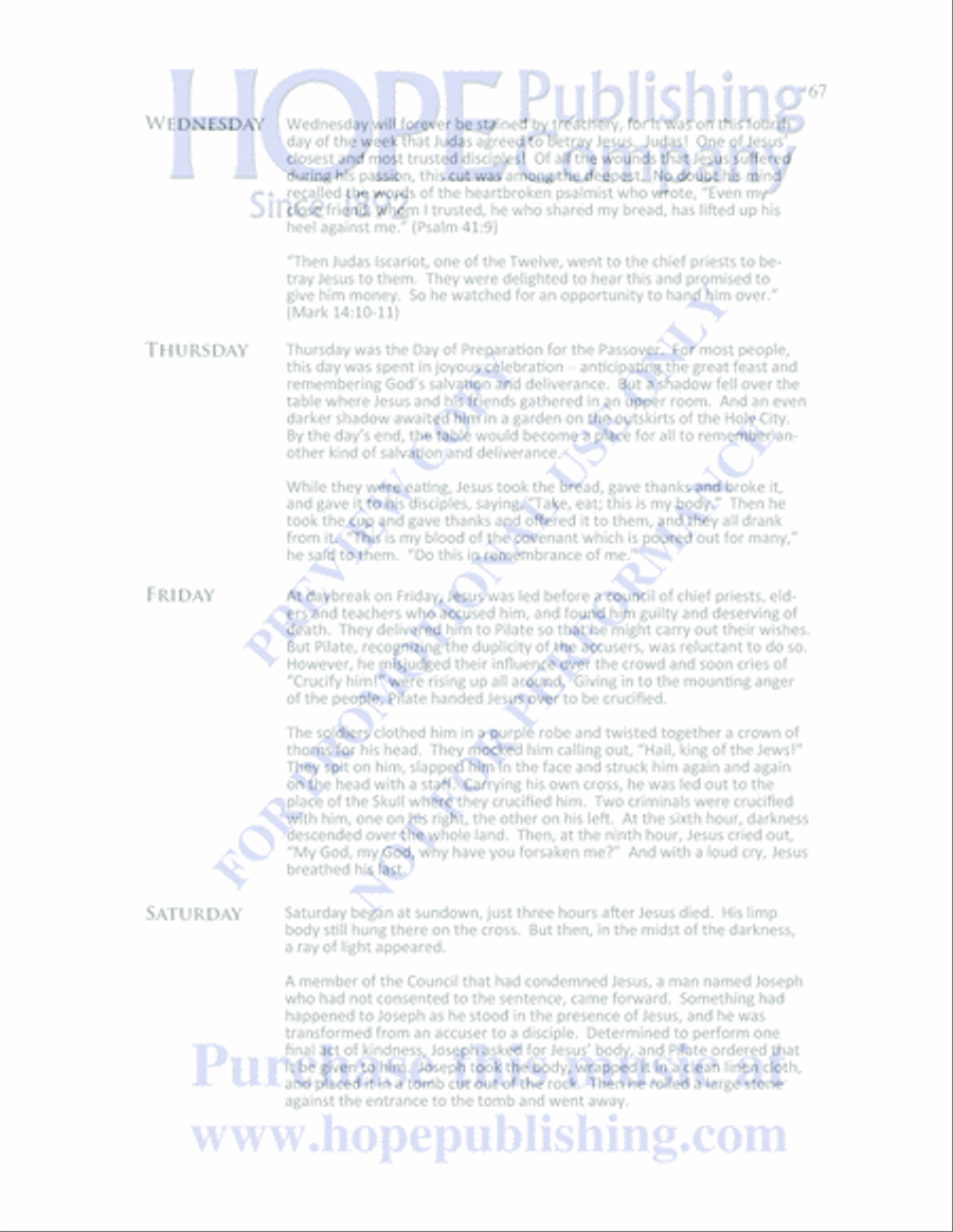 The Seven Last Days 4-Part scores gallery preview page 69