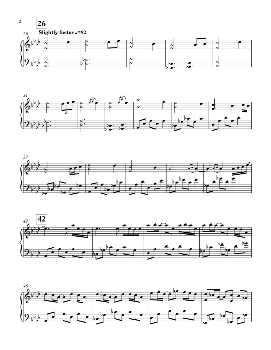The King of Love My Shepherd Is (new age piano) Piano Solo scores gallery preview page 2