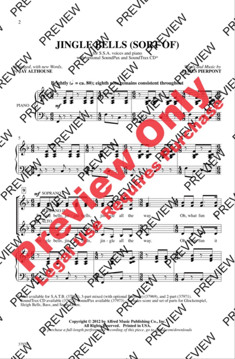 Jingle Bells (Sort Of) Women's Choir scores gallery preview page 2