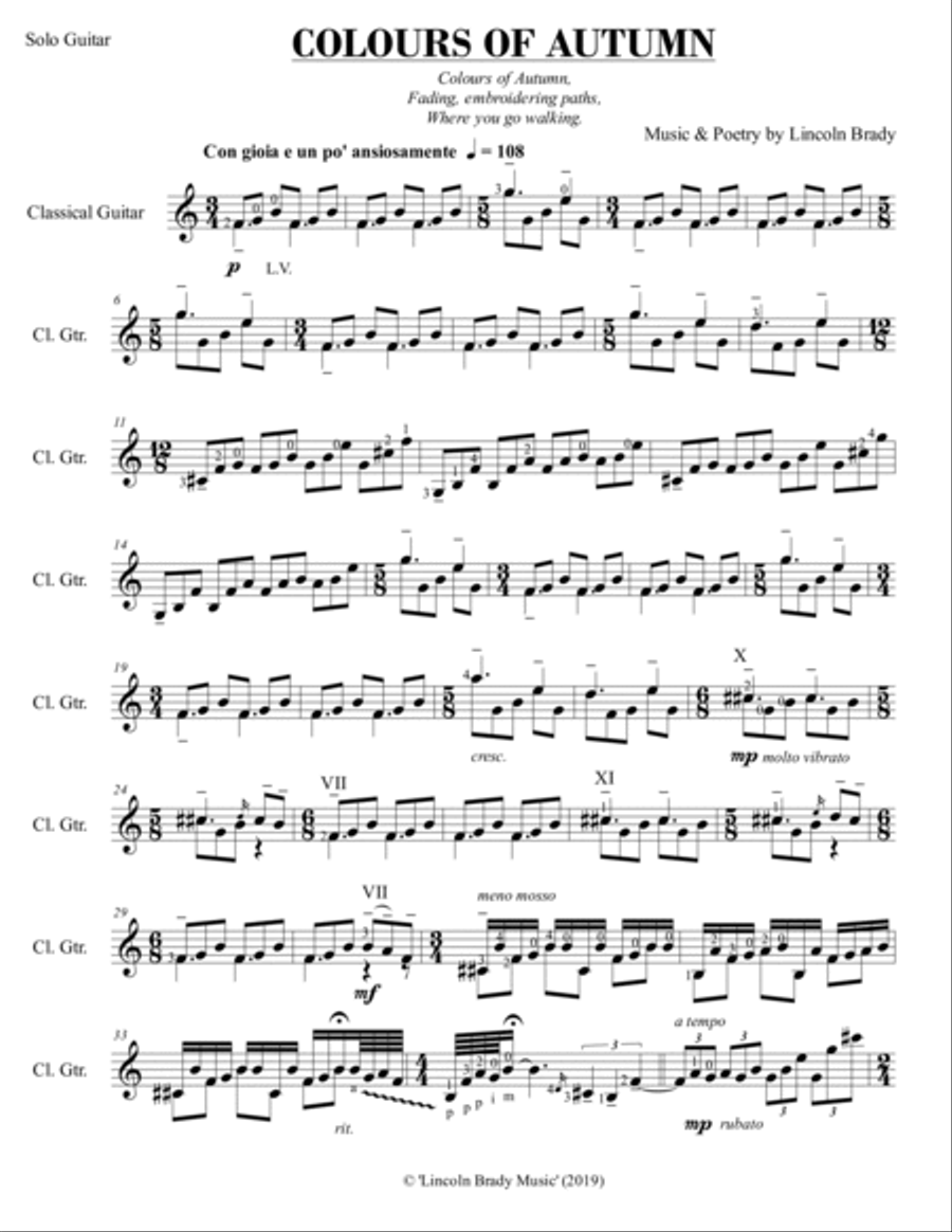 FOUR SEASONS & FINALE - Solo Guitar Classical Guitar scores gallery preview page 5