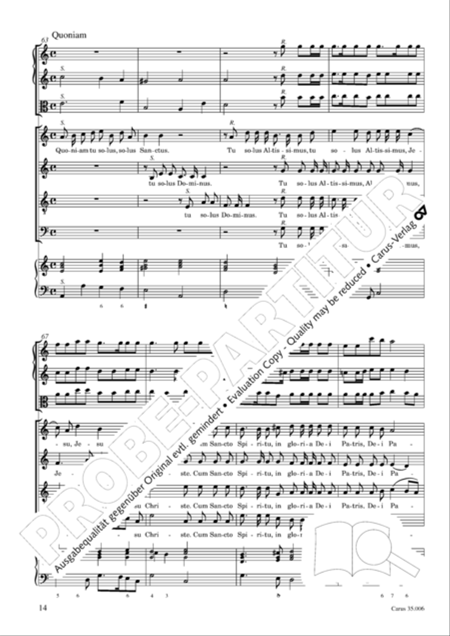 Mass in A minor 4-Part scores gallery preview page 15