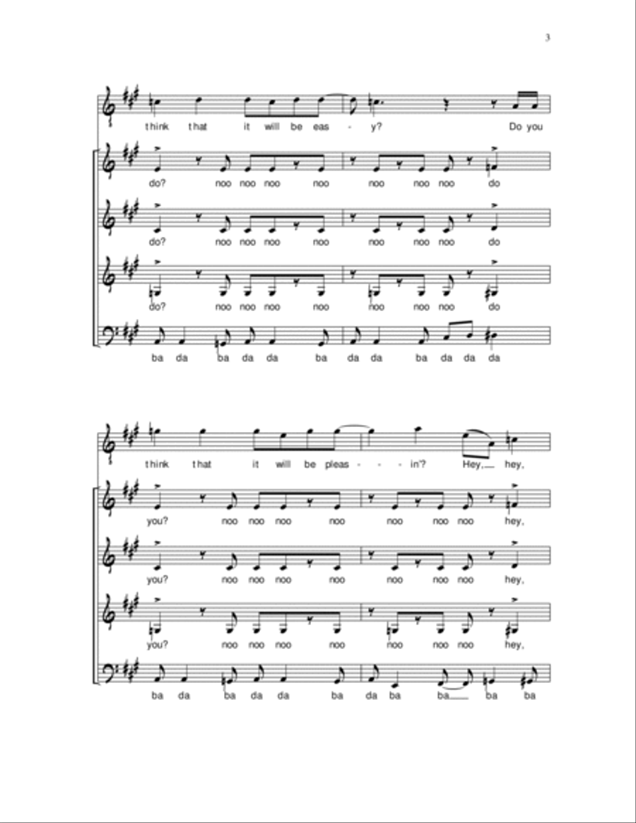 Living in the U.S.A. A Cappella scores gallery preview page 3